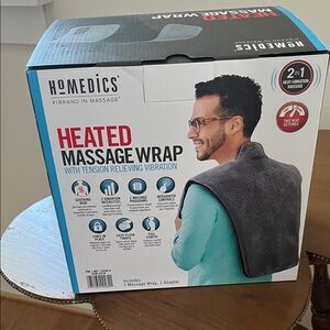HoMedics Heated Massage Wrap in Charcoal Gray